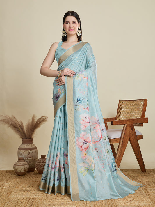 DIGITAL PRINTED COTTON SAREE