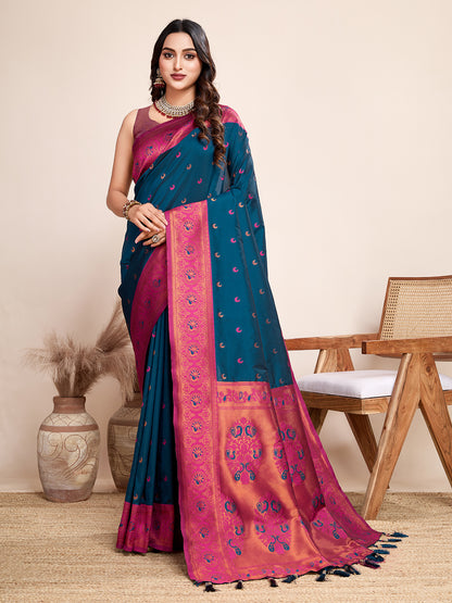 MANNU WOVEN JACQUARD SILK BANARSI SAREE