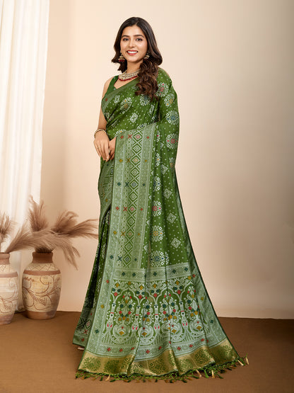 BANARASI PURE SILK  MINA KARI SAREE WEAVED & RICH PALLU