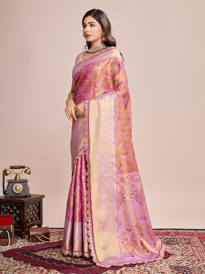 MUNIR WOVEN KANJIVARAM ZARI SILK SAREE