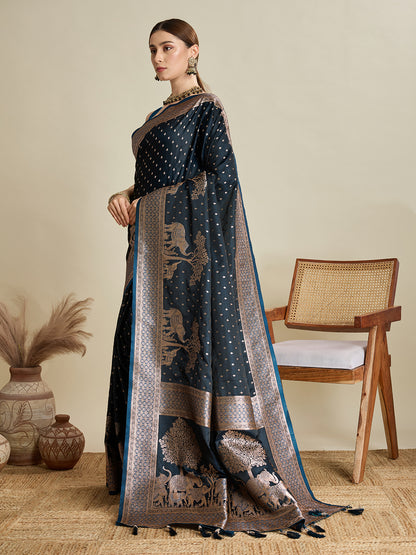 SAIMA ZARI SILK BLEND BANARSI SAREE