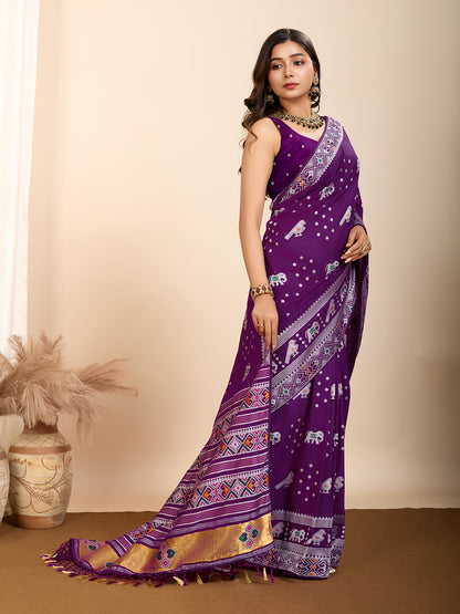 PRIYA WOVEN PATOLA NYLON SAREE