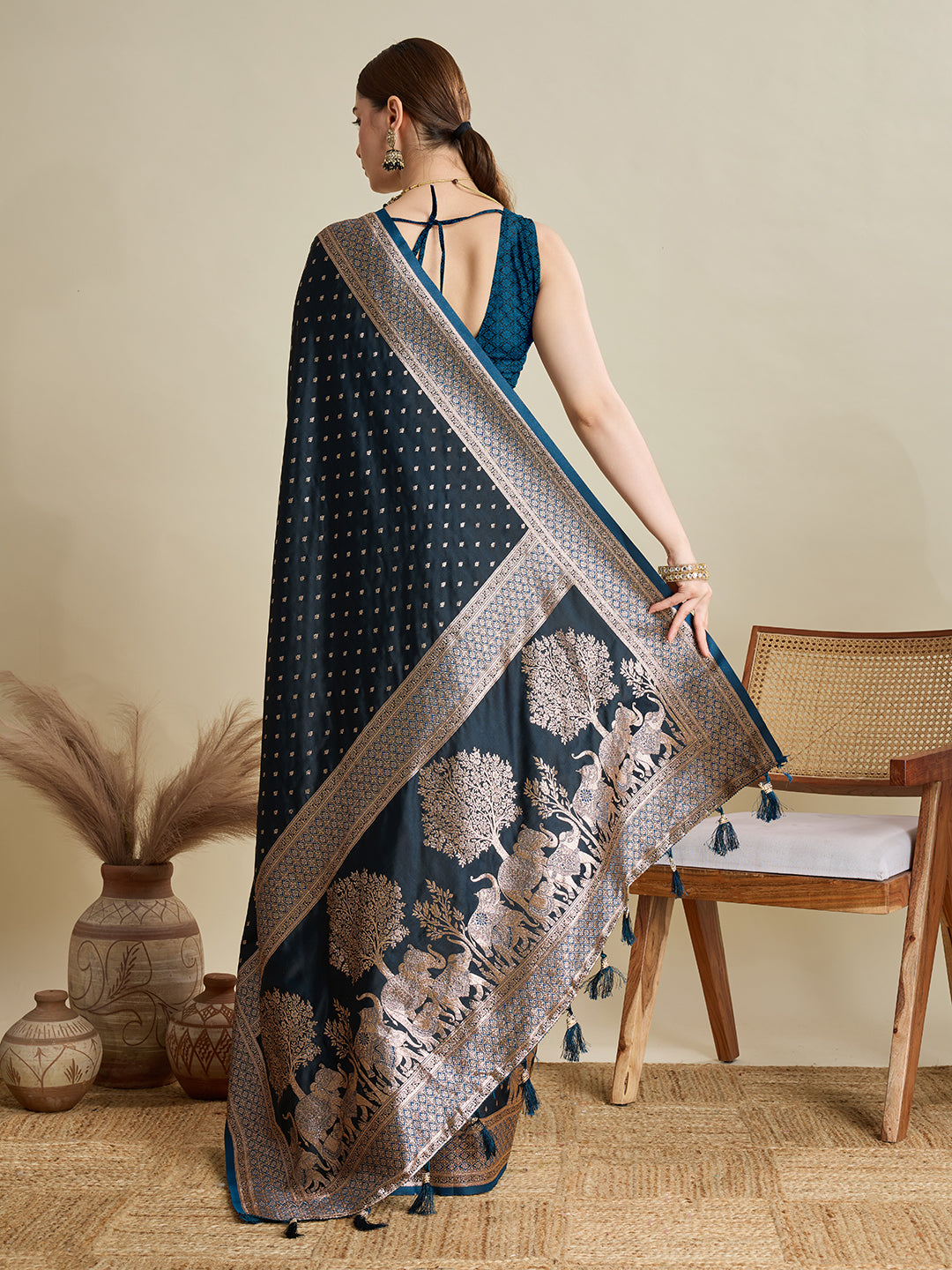 SAIMA ZARI SILK BLEND BANARSI SAREE