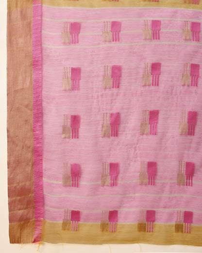 SWARA WOVEN DESIGN MOTIFS ZARI SILK COTTON SAREE
