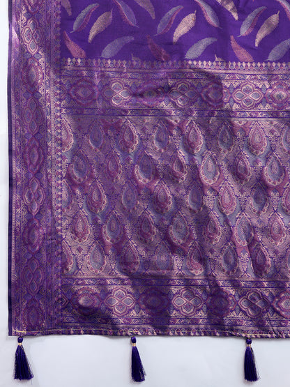 NIMIDIYA WOVEN, EMBELISHED BANARSI PURE SILK SAREE