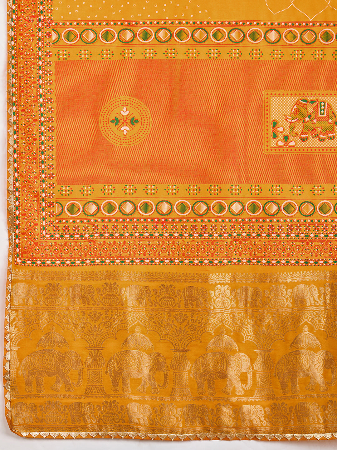 SATRANI WOMEN'S BANDHANI COTTON SAREE