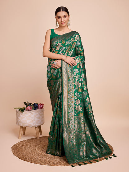 SARVADA SOFT SILK COPPER ZARI WEAVING SILK SAREE