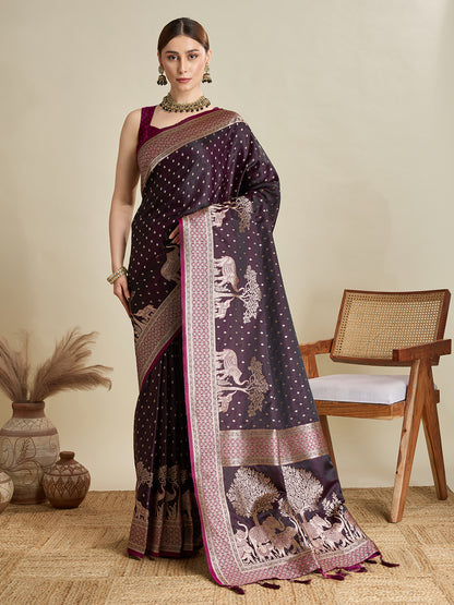 SAIMA ZARI SILK BLEND BANARSI SAREE