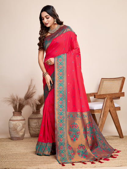 MANNU WOVEN JACQUARD SILK BANARSI SAREE
