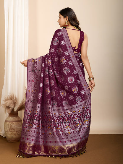 BANARASI PURE SILK  MINA KARI SAREE WEAVED & RICH PALLU
