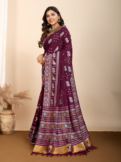 PRIYA WOVEN PATOLA NYLON SAREE