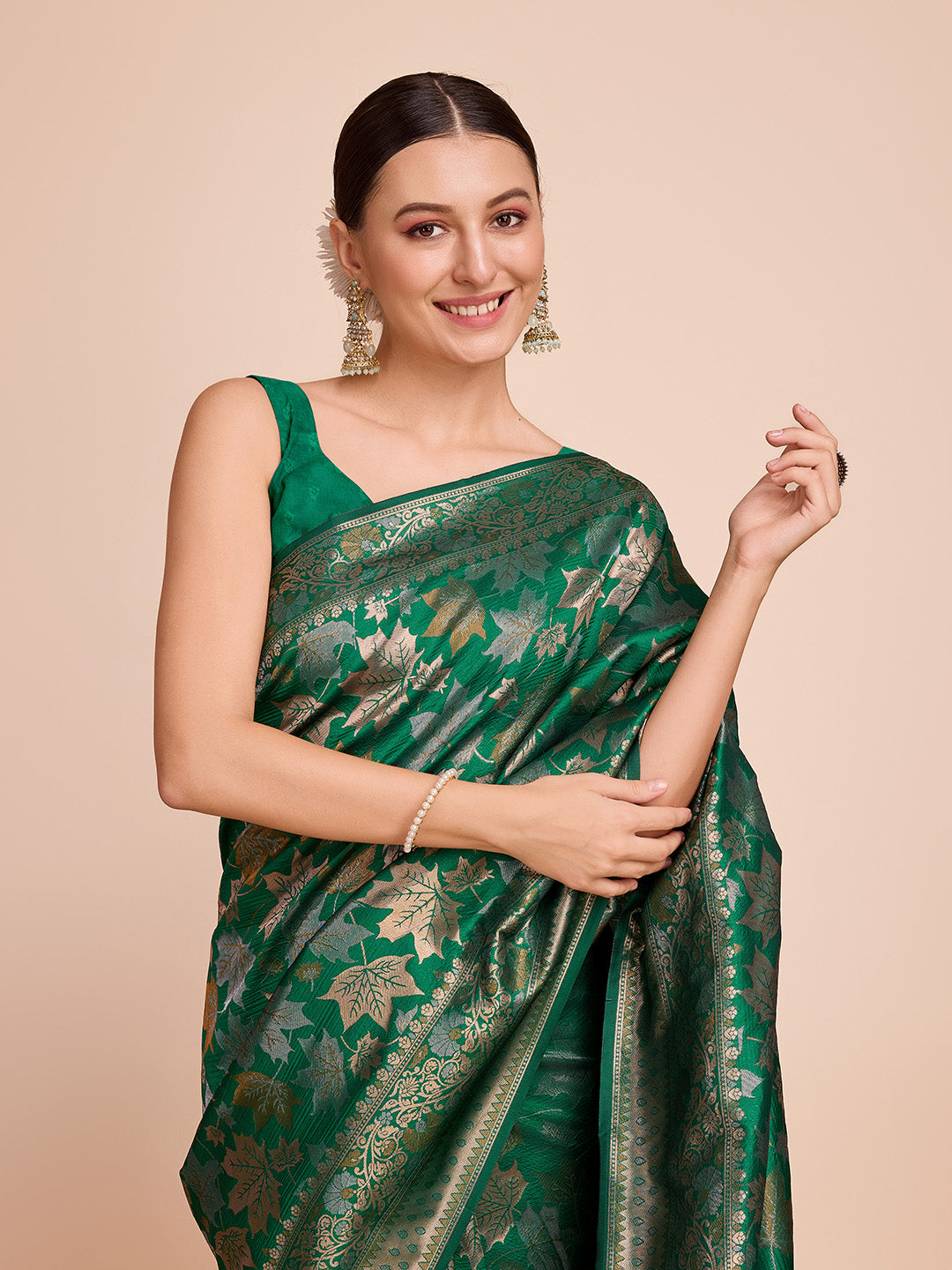 SARVADA SOFT SILK COPPER ZARI WEAVING SILK SAREE