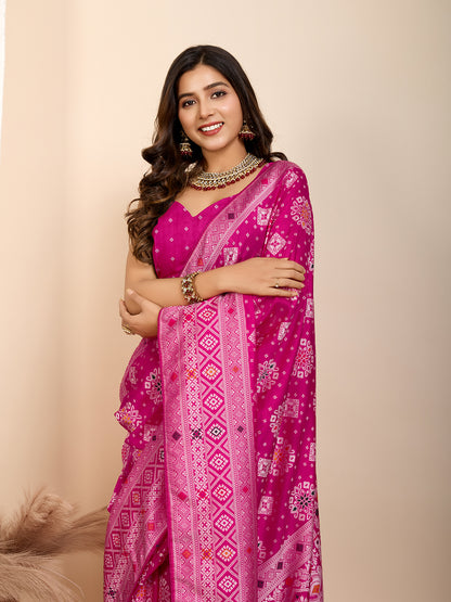 BANARASI PURE SILK  MINA KARI SAREE WEAVED & RICH PALLU