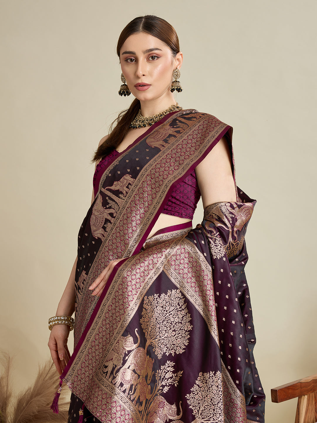SAIMA ZARI SILK BLEND BANARSI SAREE