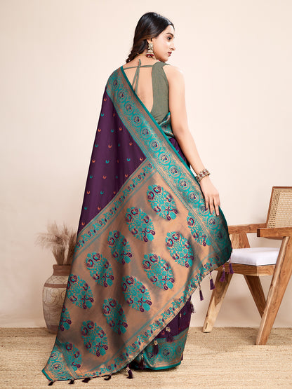 MANNU WOVEN JACQUARD SILK BANARSI SAREE