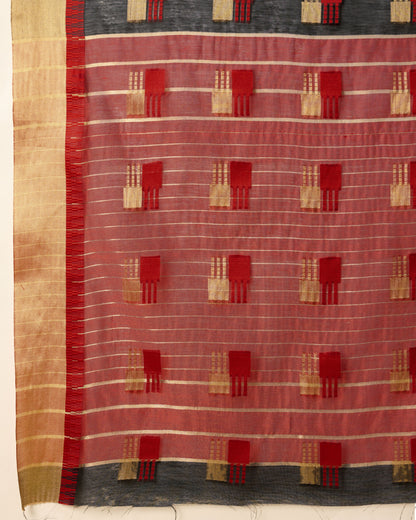 SWARA WOVEN DESIGN MOTIFS ZARI SILK COTTON SAREE