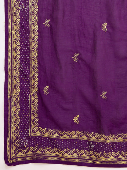 VICHITRA SOFT SILK SAREE WITH INTRICATE EMBROIDERY