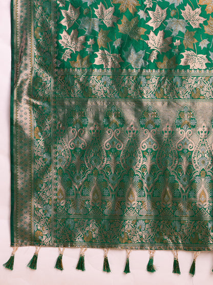 SARVADA SOFT SILK COPPER ZARI WEAVING SILK SAREE