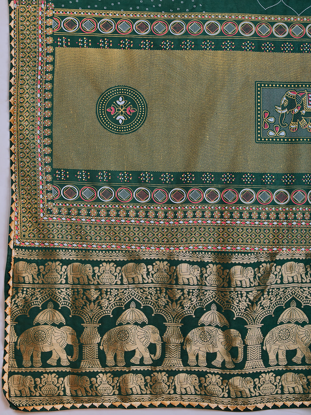 SATRANI WOMEN'S BANDHANI COTTON SAREE