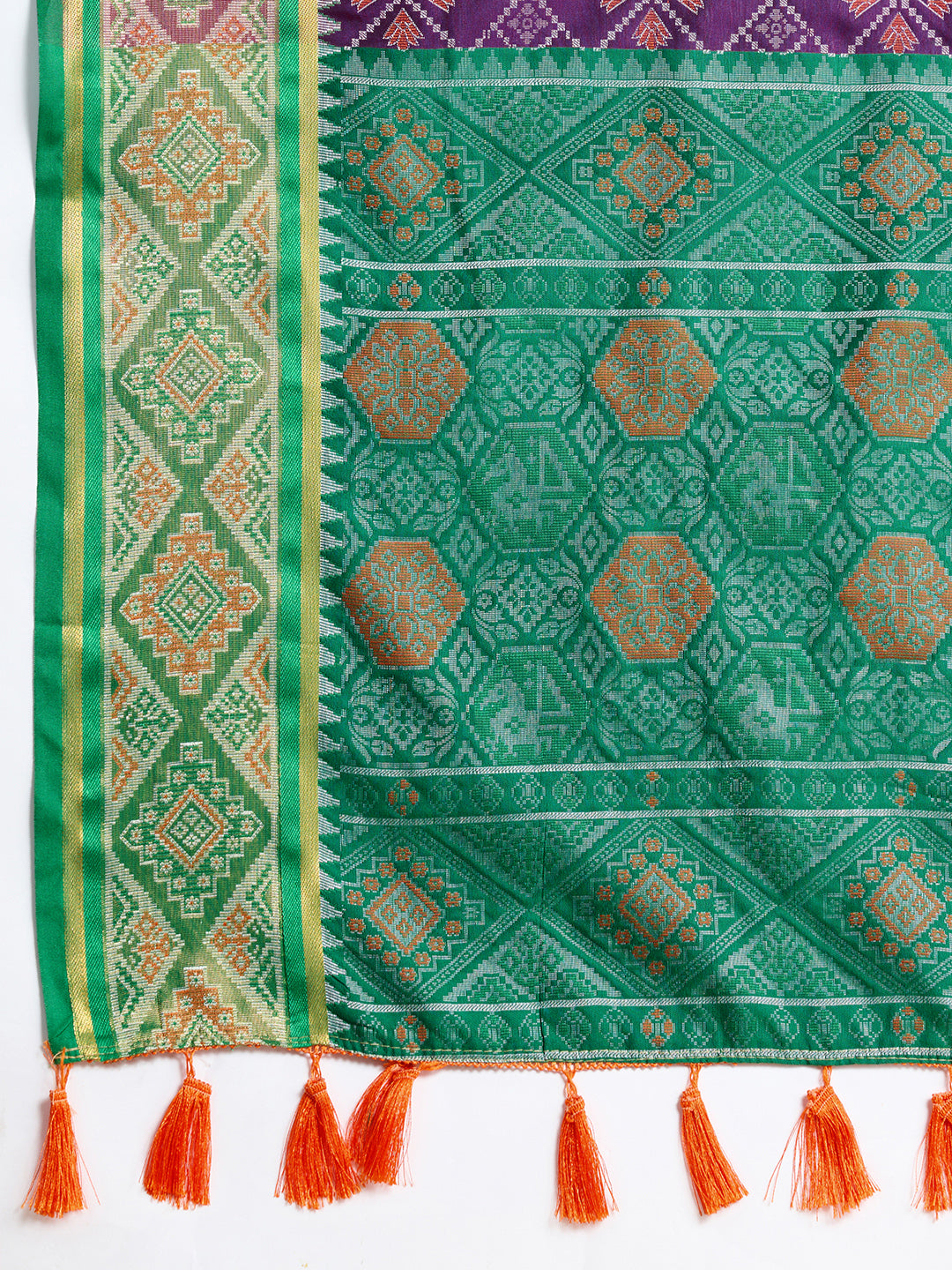 SATRANI NAVY PRINTED SAREE WITH UNSTITCHED BLOUSE