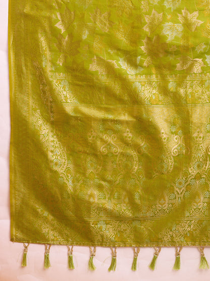 SARVADA SOFT SILK COPPER ZARI WEAVING SILK SAREE