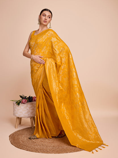 SARVADA SOFT SILK COPPER ZARI WEAVING SILK SAREE