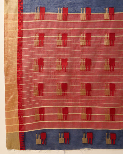 SWARA WOVEN DESIGN MOTIFS ZARI SILK COTTON SAREE