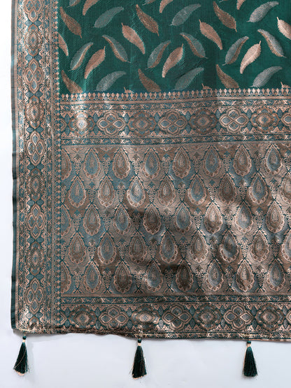 NIMIDIYA WOVEN, EMBELISHED BANARSI PURE SILK SAREE