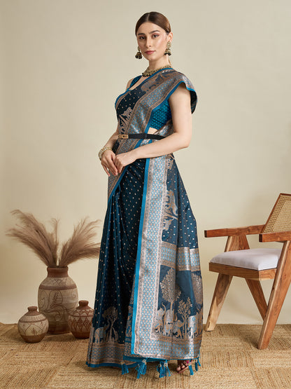 SAIMA ZARI SILK BLEND BANARSI SAREE