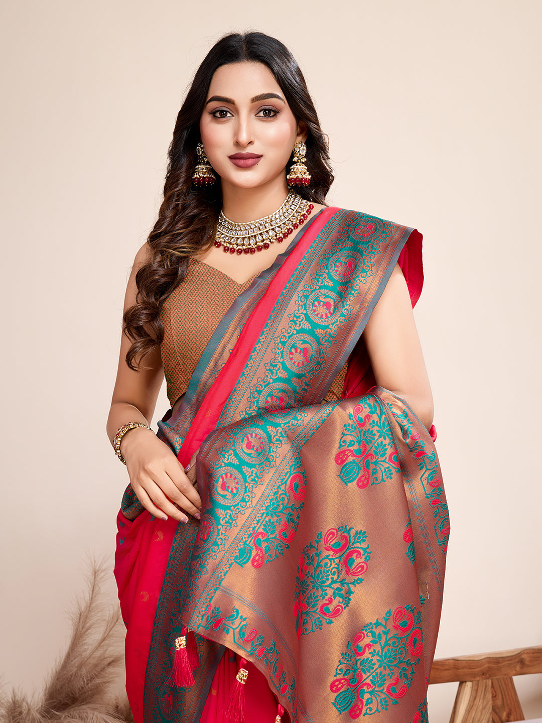 MANNU WOVEN JACQUARD SILK BANARSI SAREE