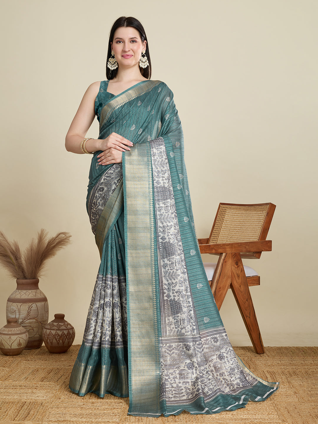 DIGITAL PRINTED COTTON SAREE