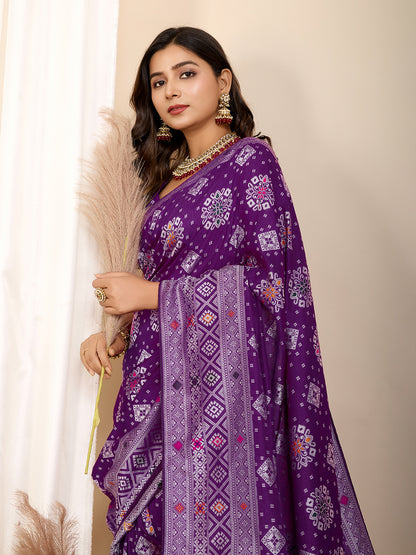 BANARASI PURE SILK  MINA KARI SAREE WEAVED & RICH PALLU