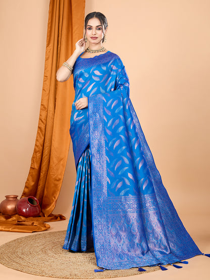 NIMIDIYA WOVEN, EMBELISHED BANARSI PURE SILK SAREE