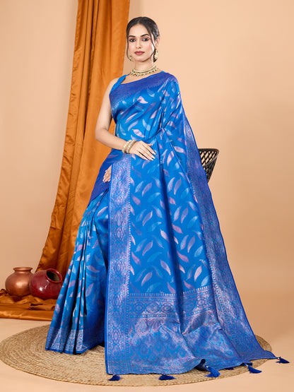 NIMIDIYA WOVEN, EMBELISHED BANARSI PURE SILK SAREE