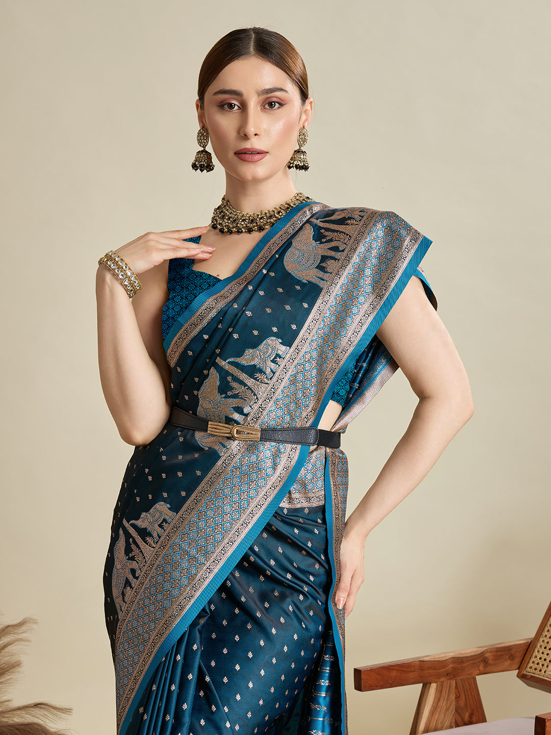 SAIMA ZARI SILK BLEND BANARSI SAREE
