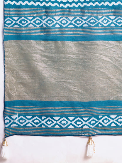 SWARA PURE SOFT COTTON SAREE WITH JAIPUR PRINTED WORK