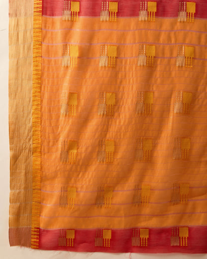 SWARA WOVEN DESIGN MOTIFS ZARI SILK COTTON SAREE
