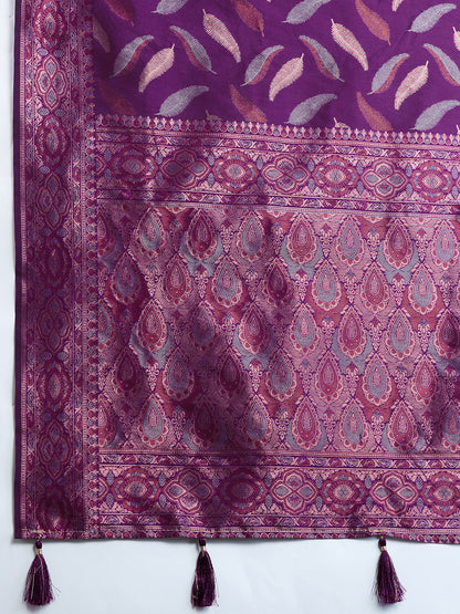 NIMIDIYA WOVEN, EMBELISHED BANARSI PURE SILK SAREE
