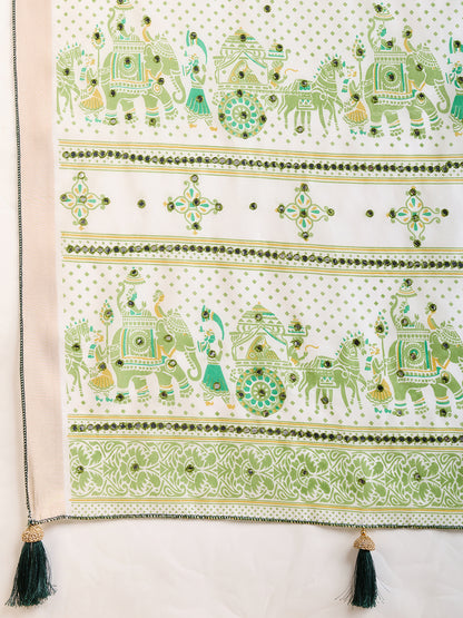 GAJJI PRINTED PARTY WEAR COTTON SILK SAREE &amp; COTTON LINEN SAREE