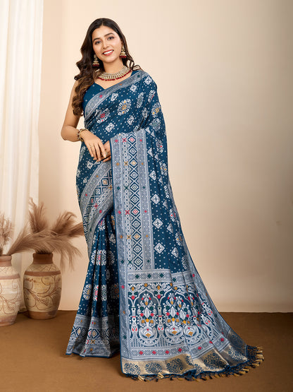 BANARASI PURE SILK  MINA KARI SAREE WEAVED & RICH PALLU