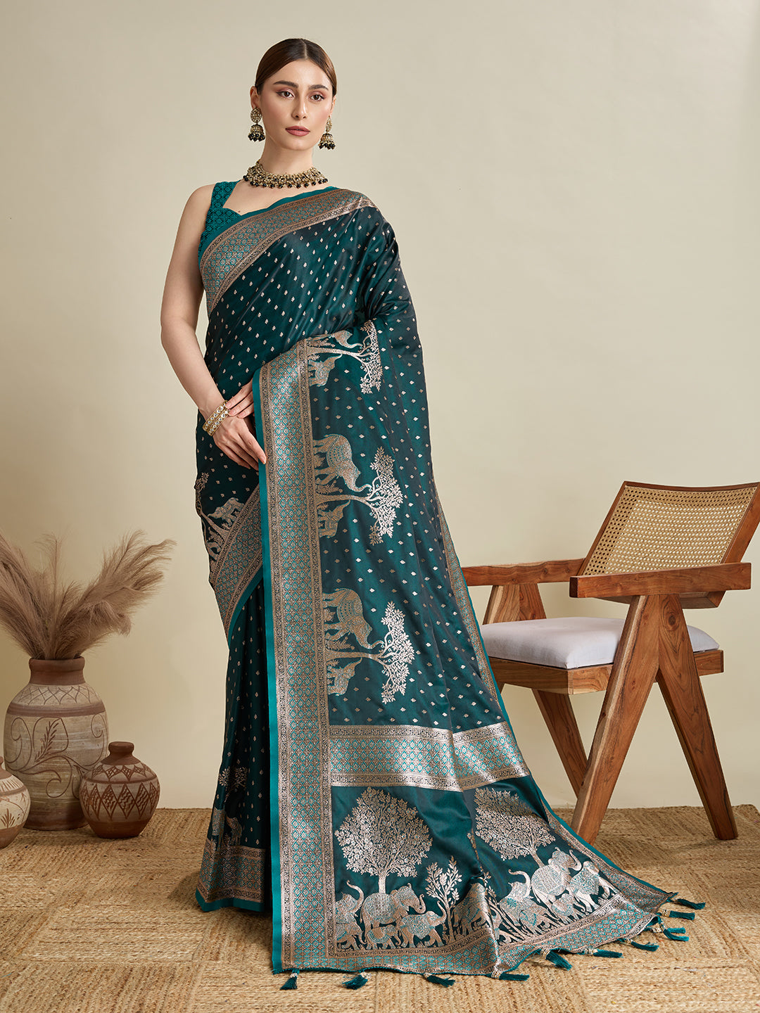 SAIMA ZARI SILK BLEND BANARSI SAREE