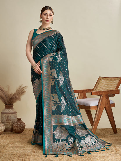 SAIMA ZARI SILK BLEND BANARSI SAREE