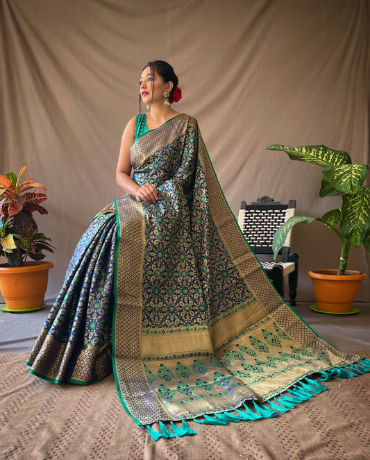 LERI BANARASI PURE PATOLA SILK SAREE RICH PALLU