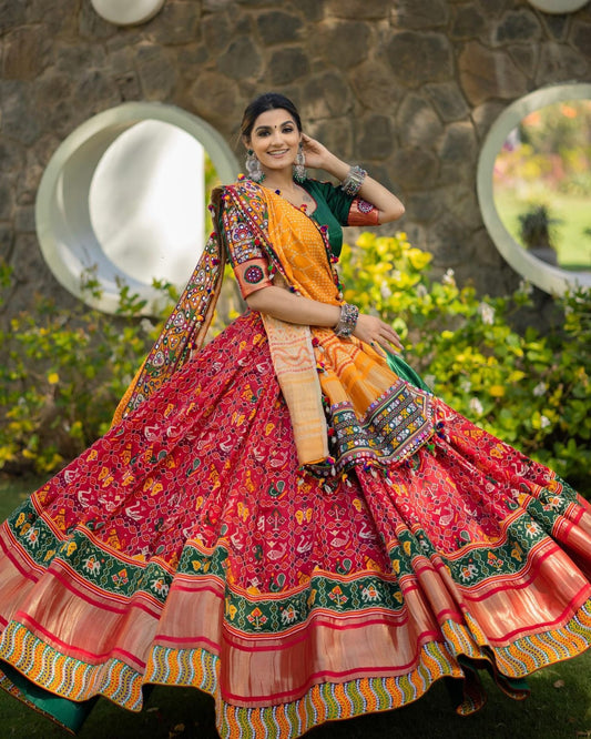 SILK HAND WORK DESIGNER LAHENGA CHOLI WITH DUPATTA
