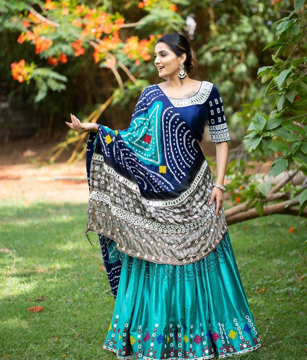 NISHA STUNNING DIGITAL PRINTED LAHENGA CHOLI WITH DUPATTA