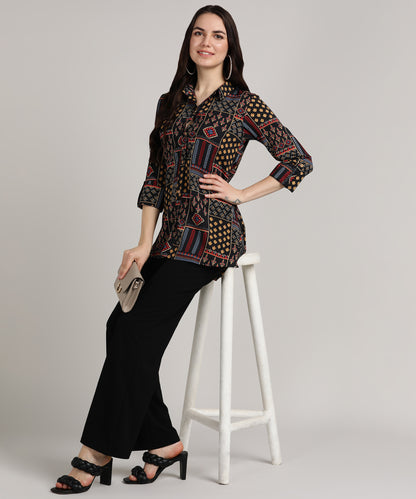 Trending Printed Long Shirt Style Top