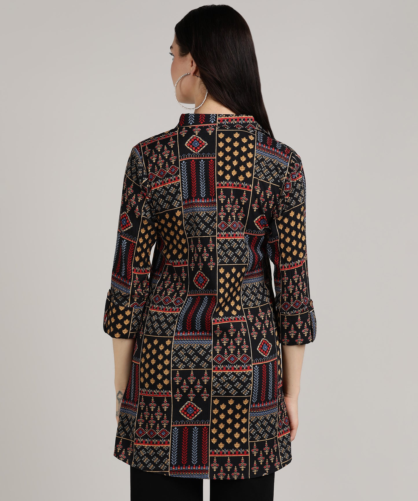 Trending Printed Long Shirt Style Top