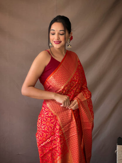 LERI BANARASI PURE PATOLA SILK SAREE RICH PALLU