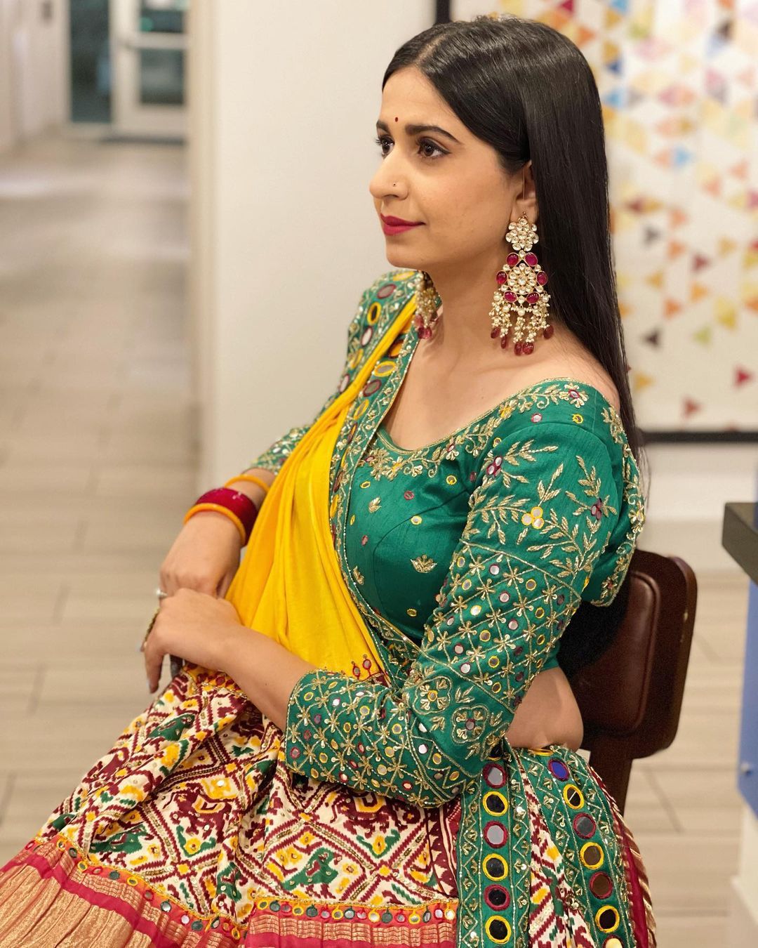 FEATURING PRINTED LEHENGA CHOLI IN HEAVY CHINON SILK