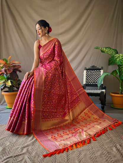 LERI BANARASI PURE PATOLA SILK SAREE RICH PALLU